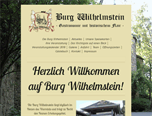 Tablet Screenshot of burgwilhelmstein.de